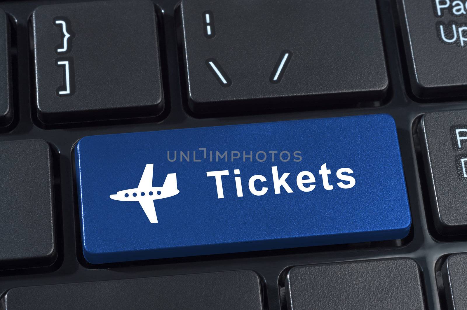 Button tickets with plane icon. Internet concept of buying and selling flights.