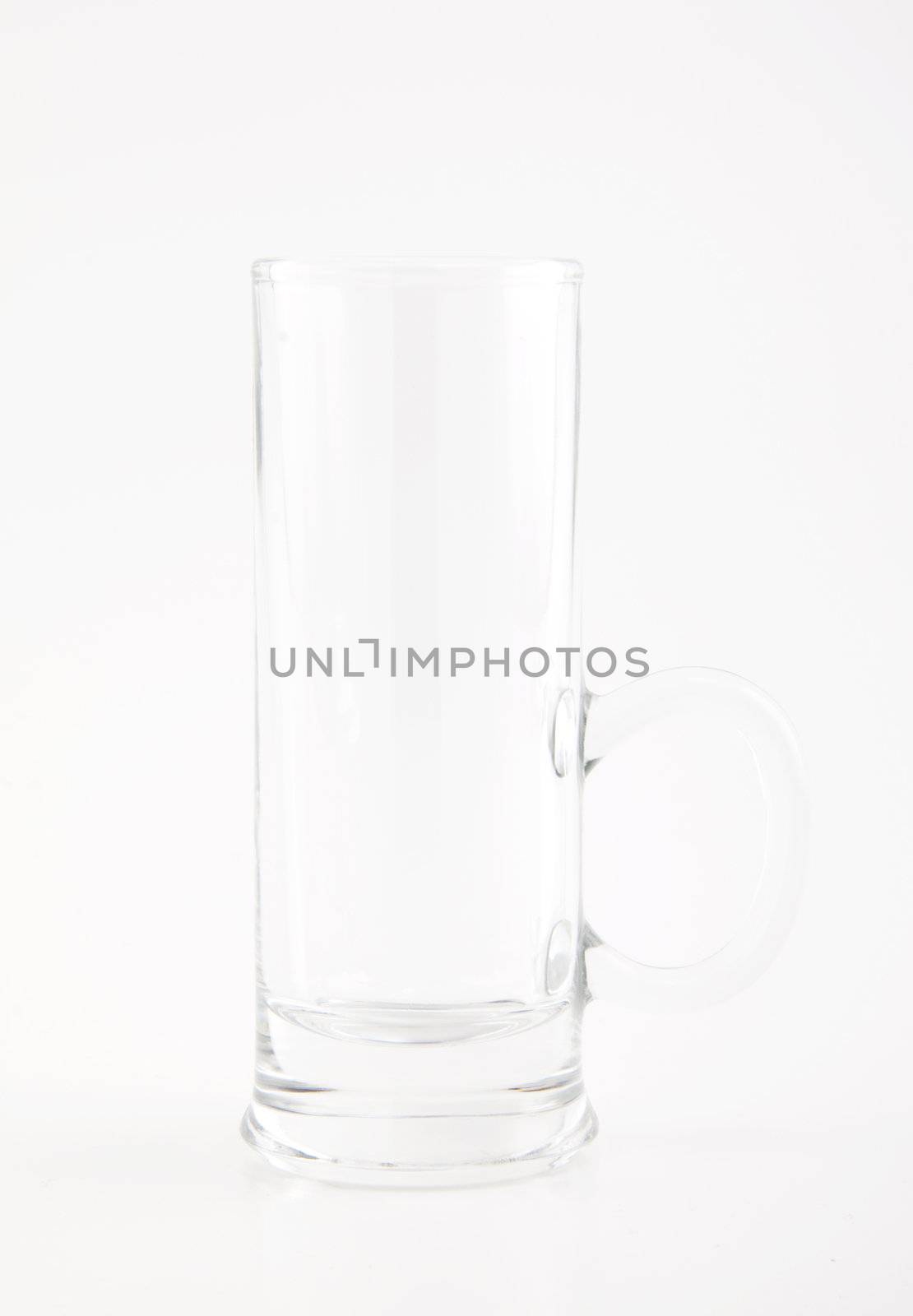 Empty glass on white background isolated on white