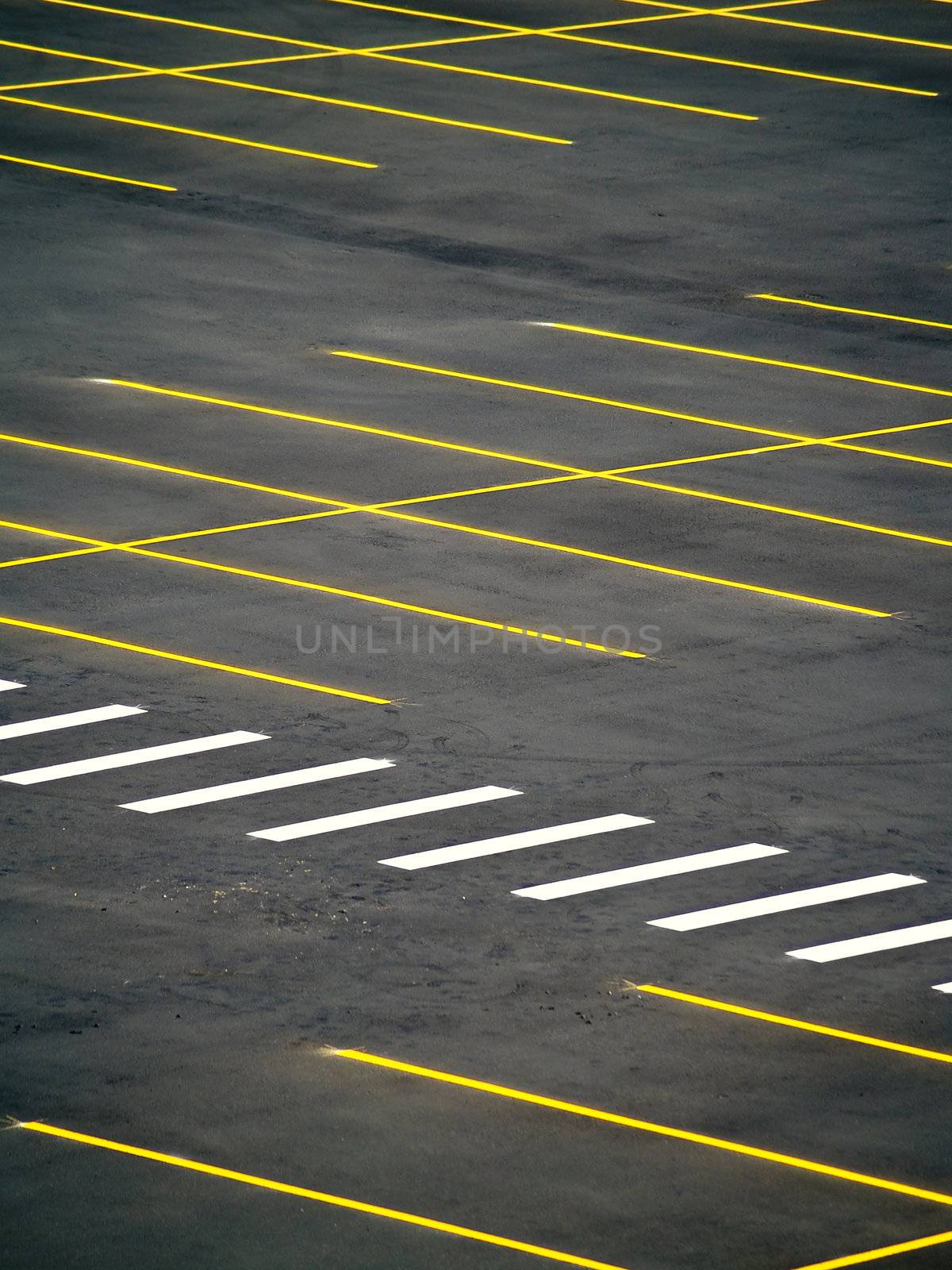 An empty parking lot with a grunge look