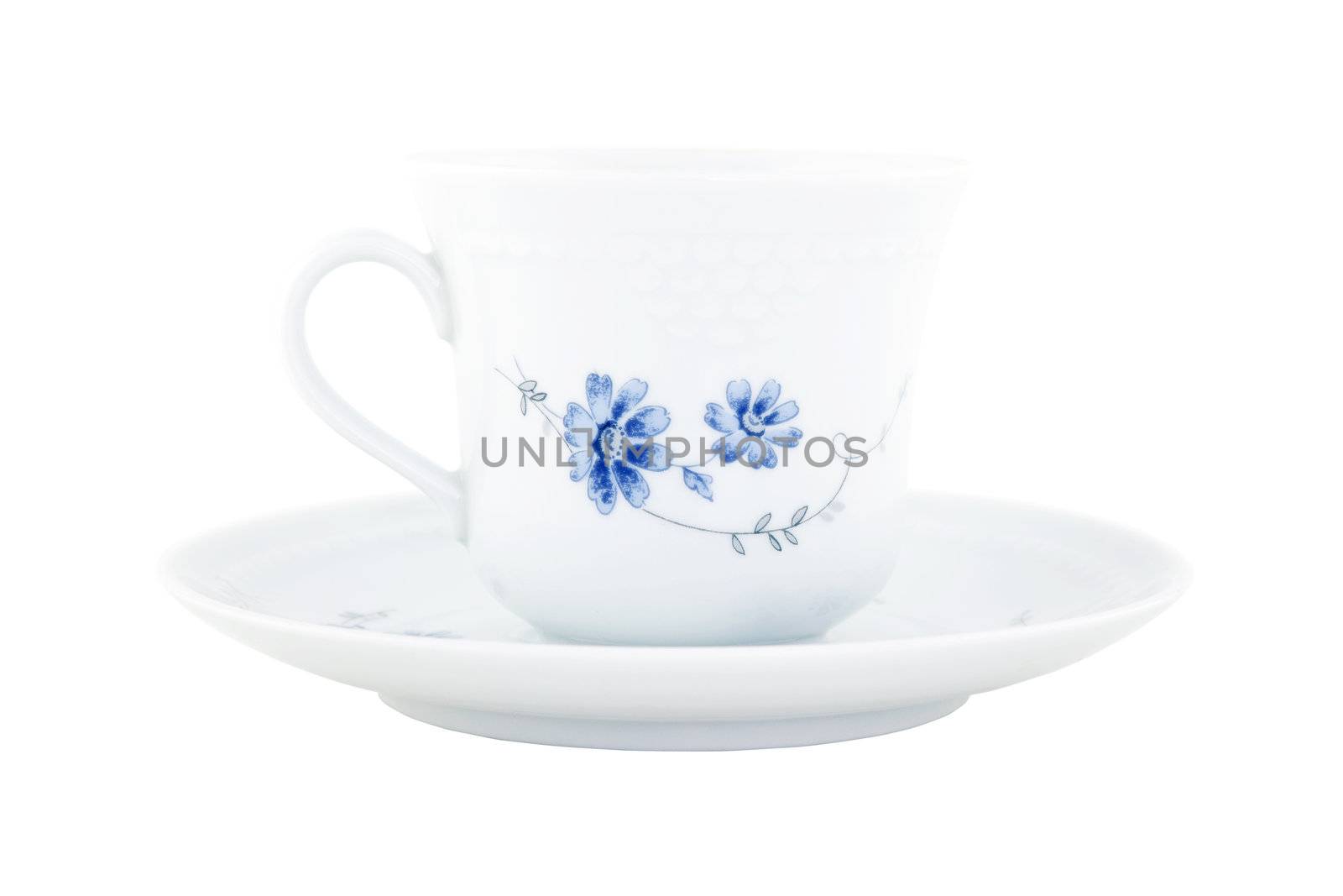 White cup isolated on white background for site