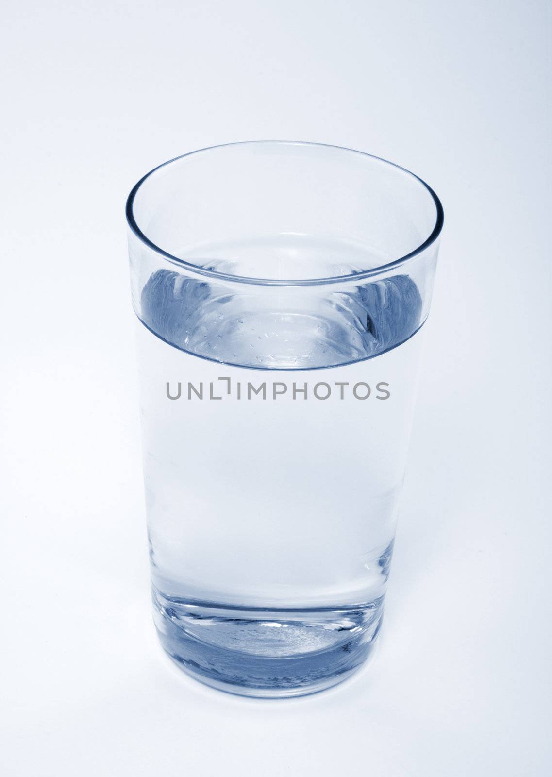 Glass with water on white background for site