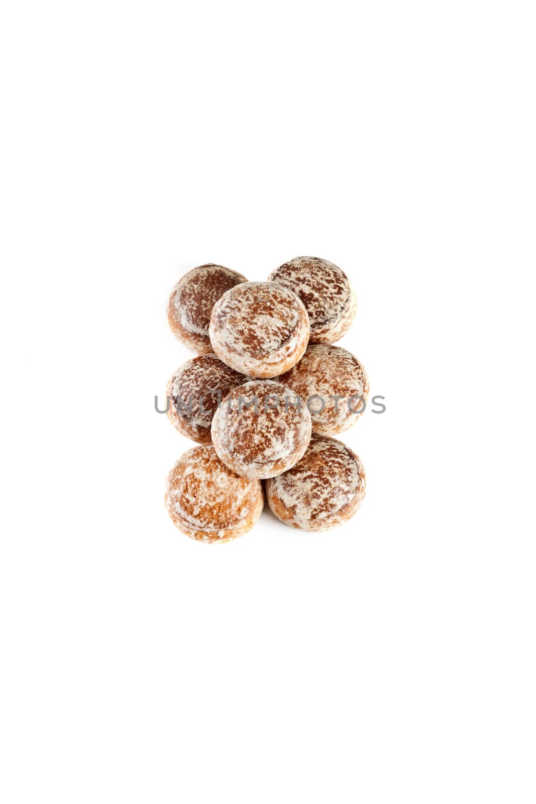 Russian mint gingerbreads. Isolated over white background