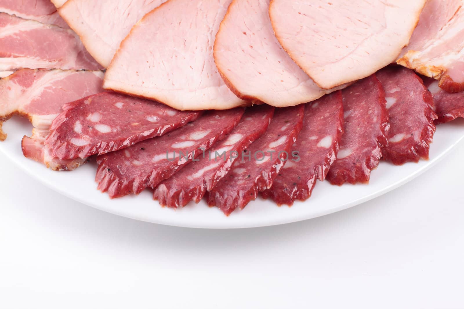 various sliced sausages close up for you