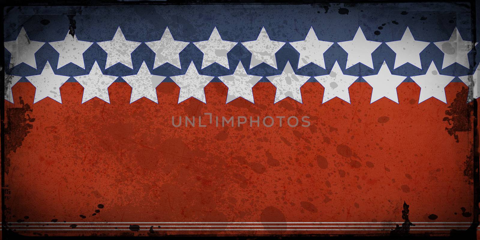 Retro style framed  background with space for your text , stars and stripes.
