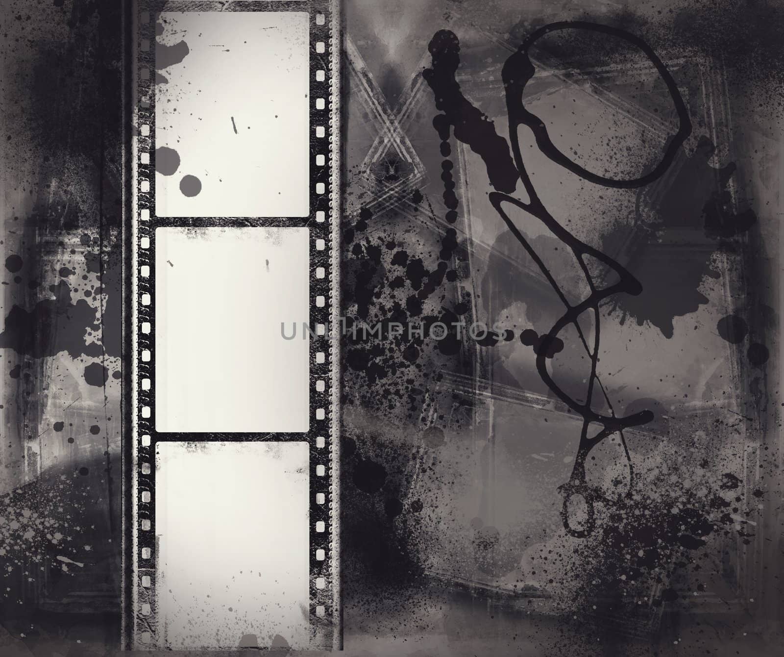 Grunge film frame with space for text or image by Lizard