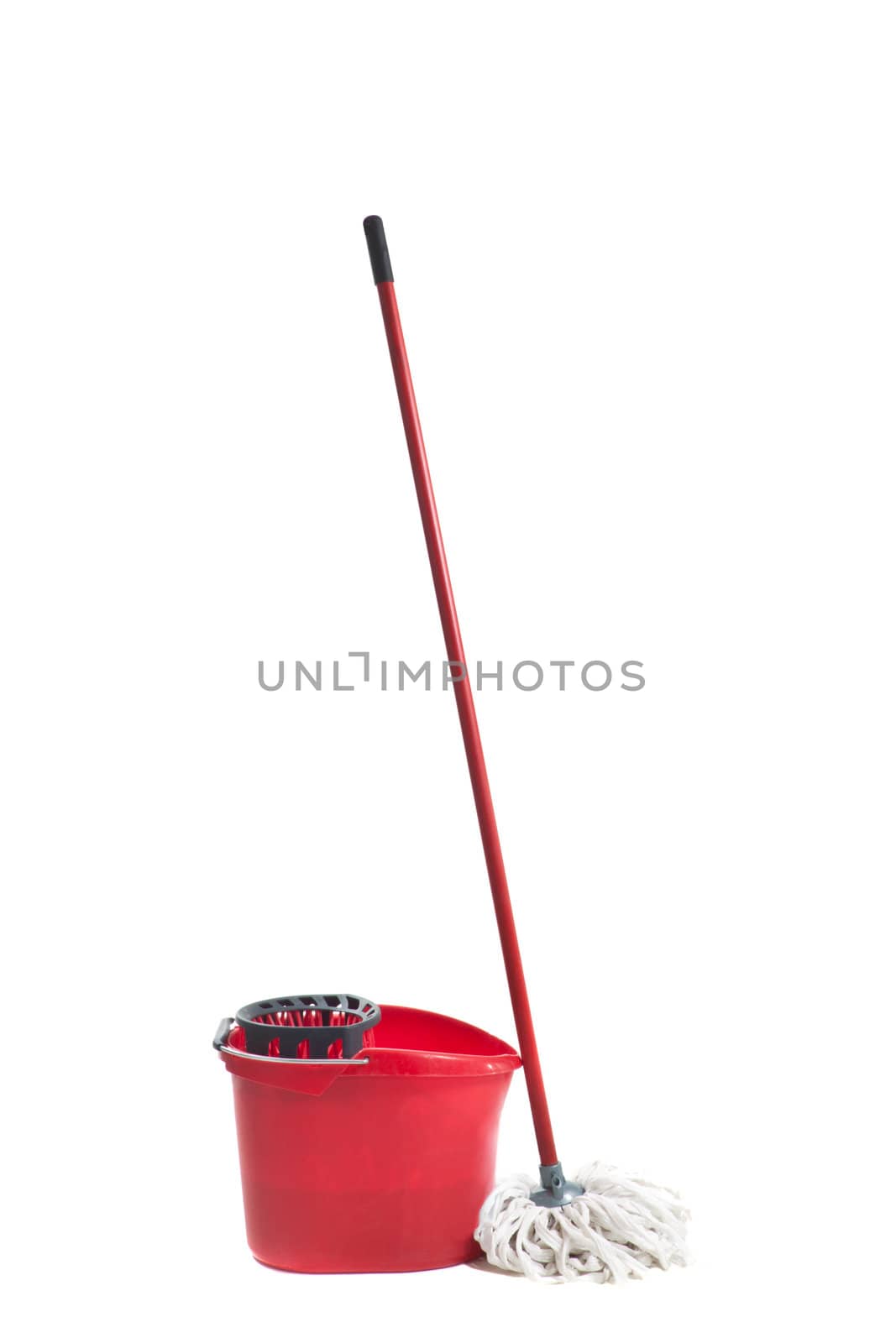 Cleaning mop isolated on black background for you