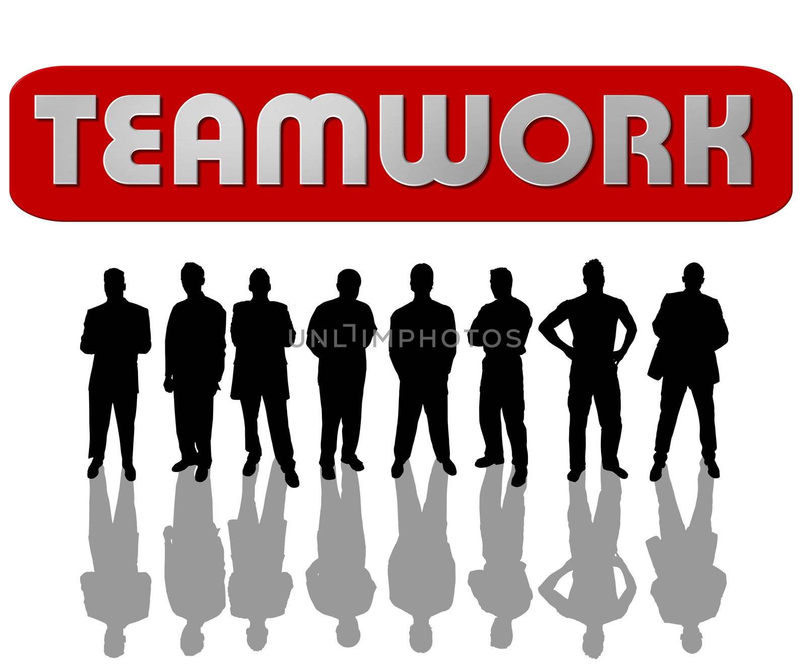 illustration of a group of business people – teamwork by peromarketing
