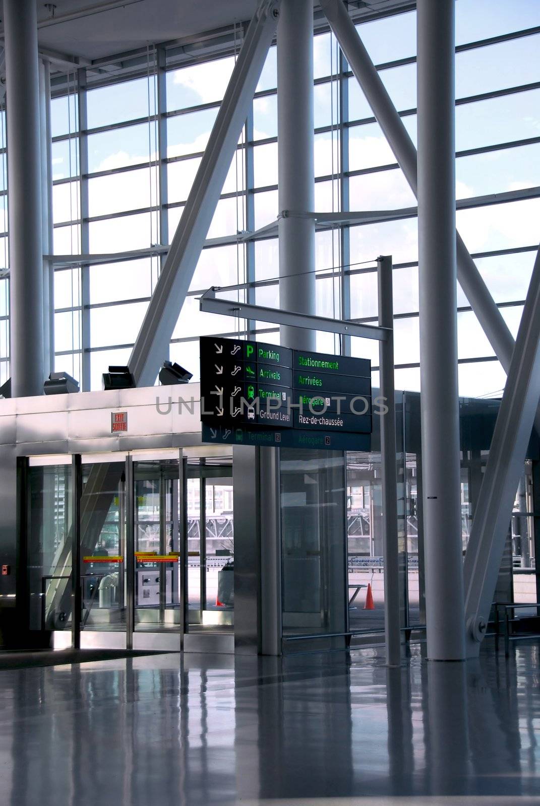 Interior of modern international airport