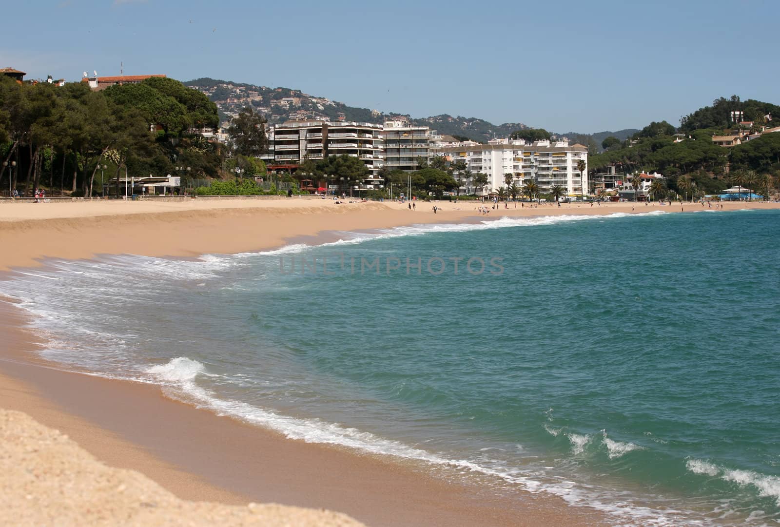 Beautiful beach in Lorett de mar (Costa Brava Catalonia Spain)