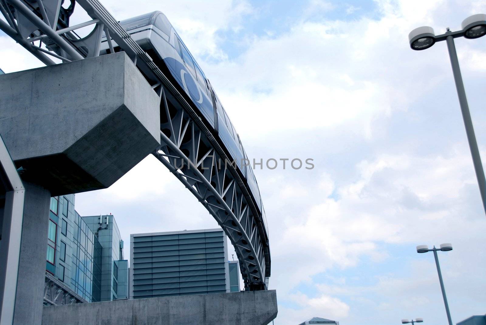 Automated people mover monorail at Toronto International airport