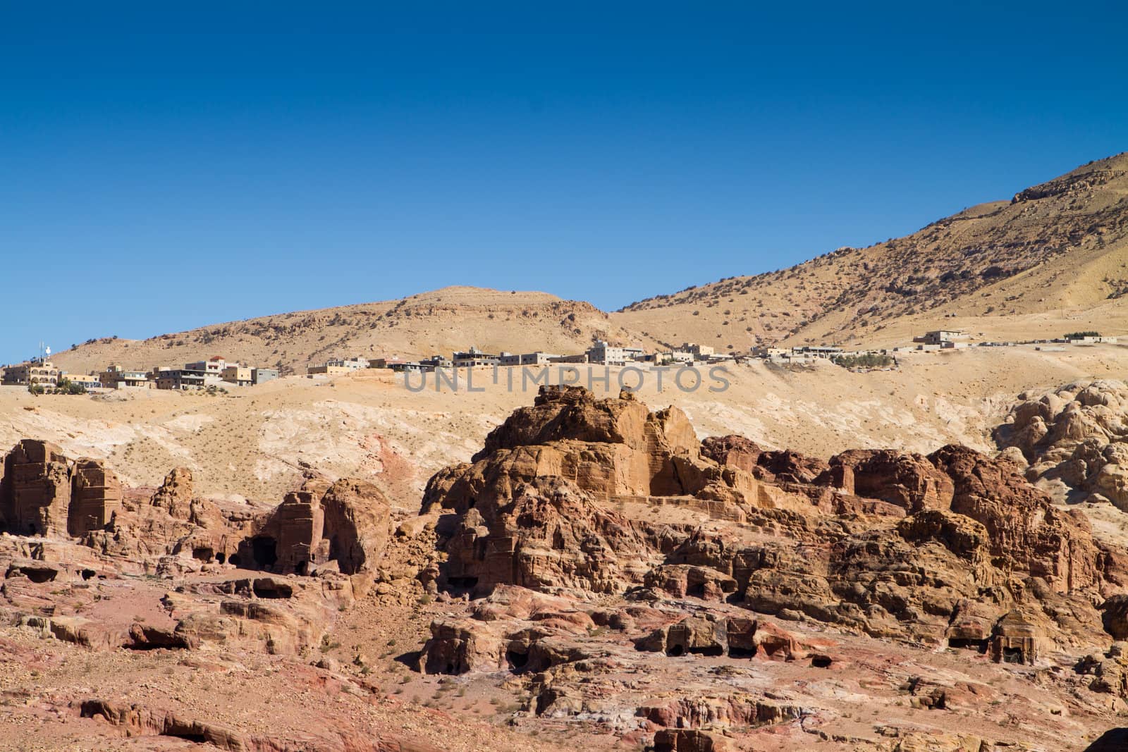 Landscape in Petra, Jordan  by thanomphong