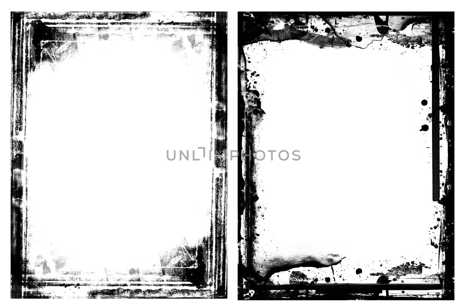 Grunge frames isolated on white by Lizard