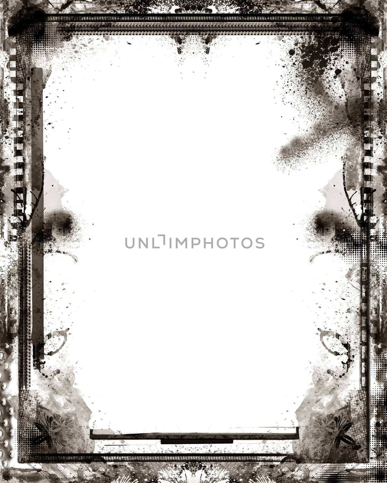 Highly detailed grunge frame  with space for your text or image. Great grunge layer for your projects.