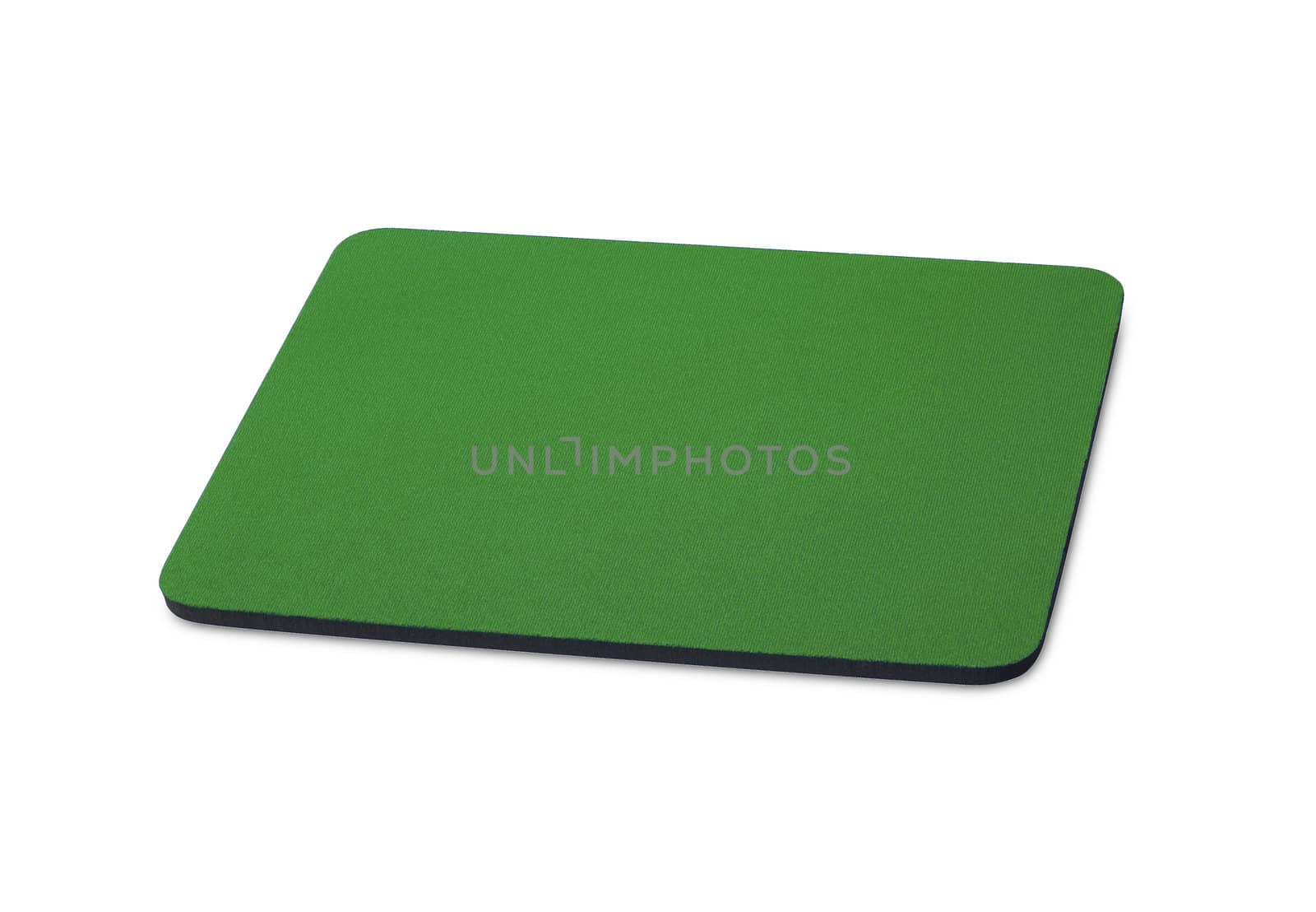 green mouse pad on the white background for site