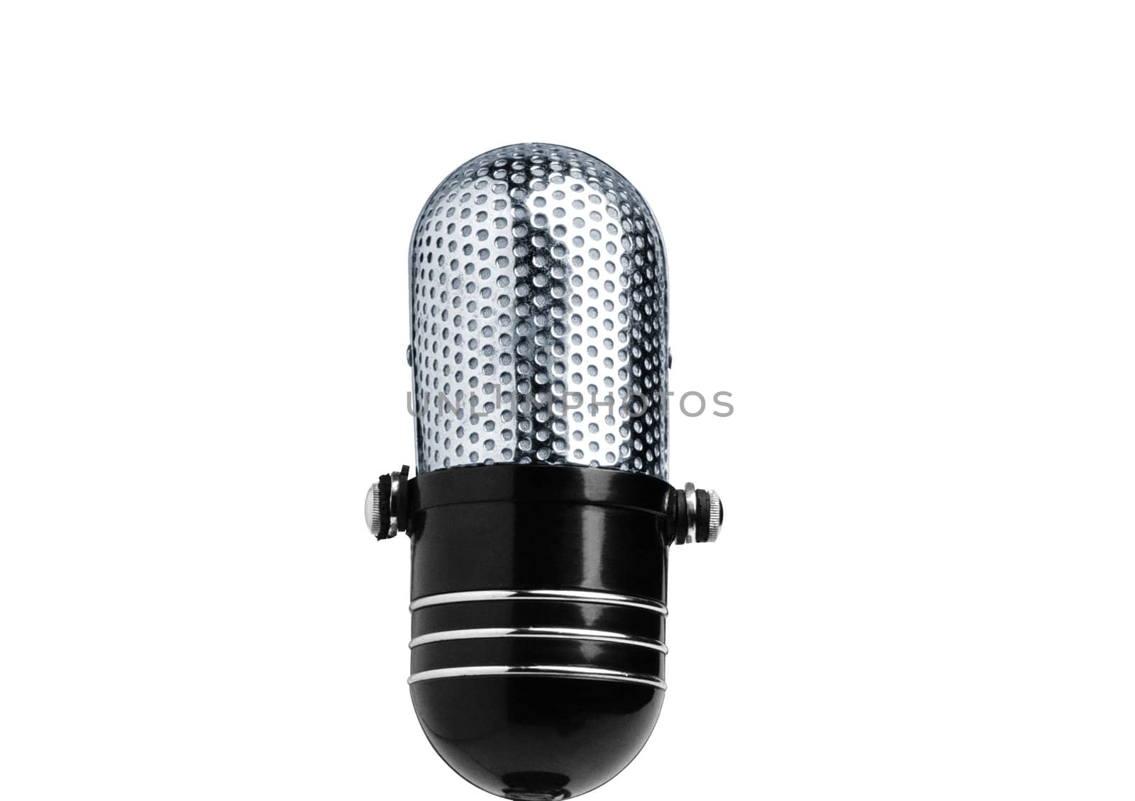 Vintage Microphone Isolated Over White Background by shutswis