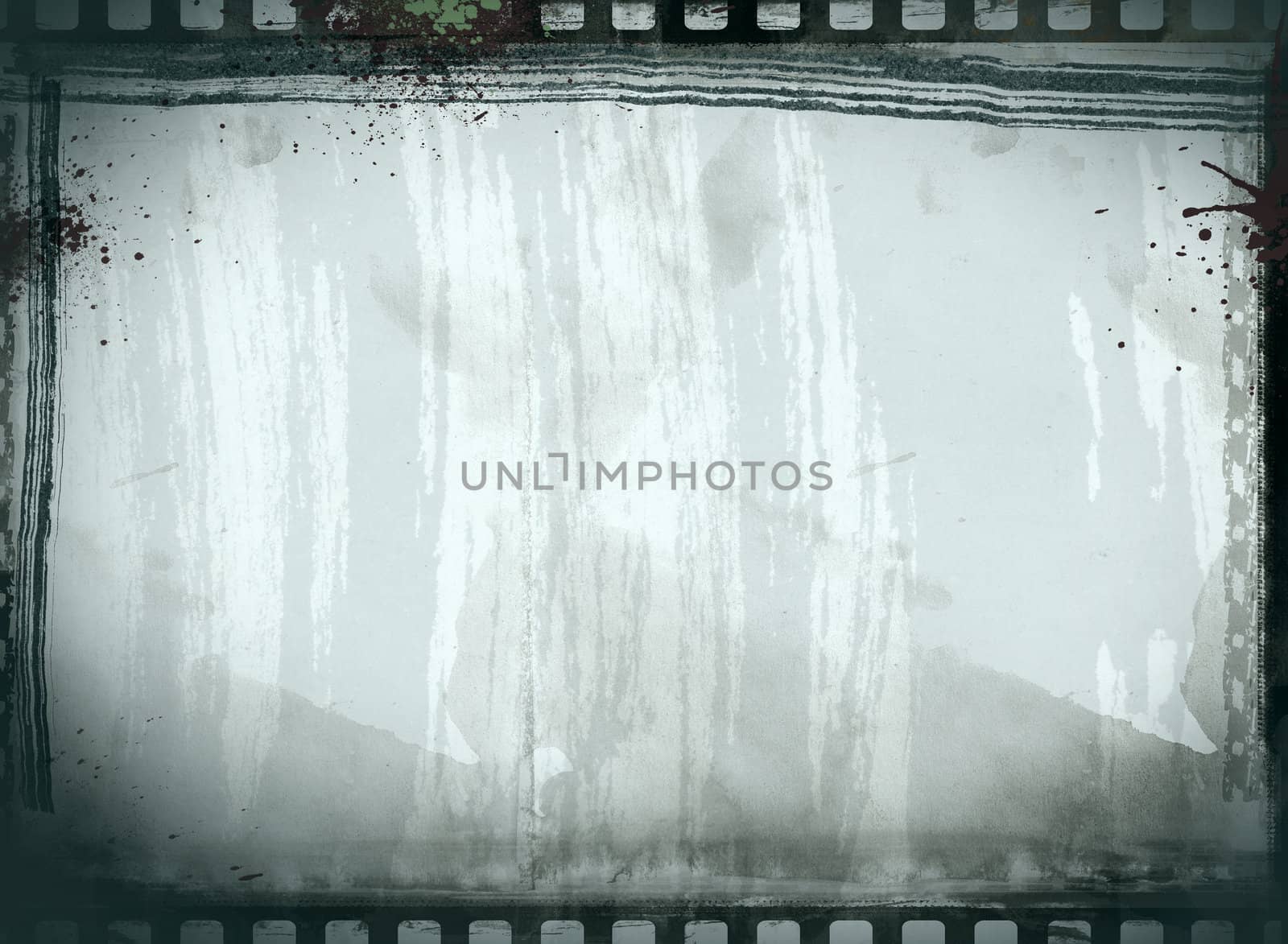 Computer designed highly detailed film frame on aged paper background , with space for your text or image.