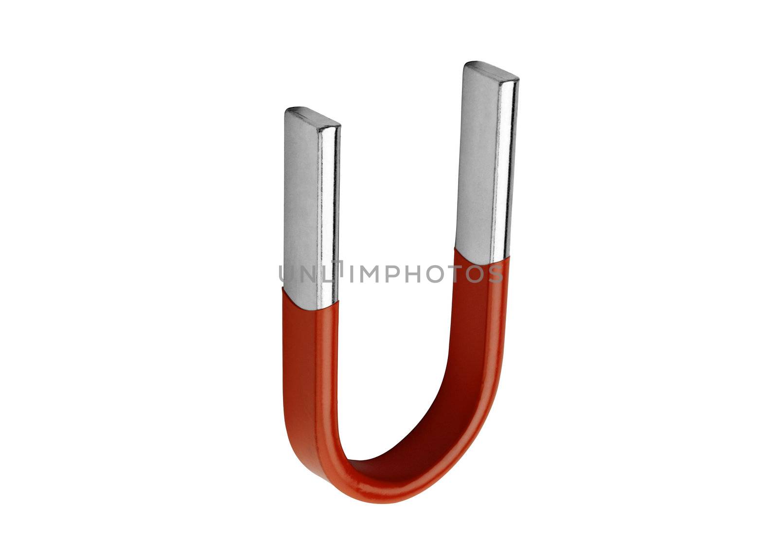 A horseshoe magnet over a white background by shutswis
