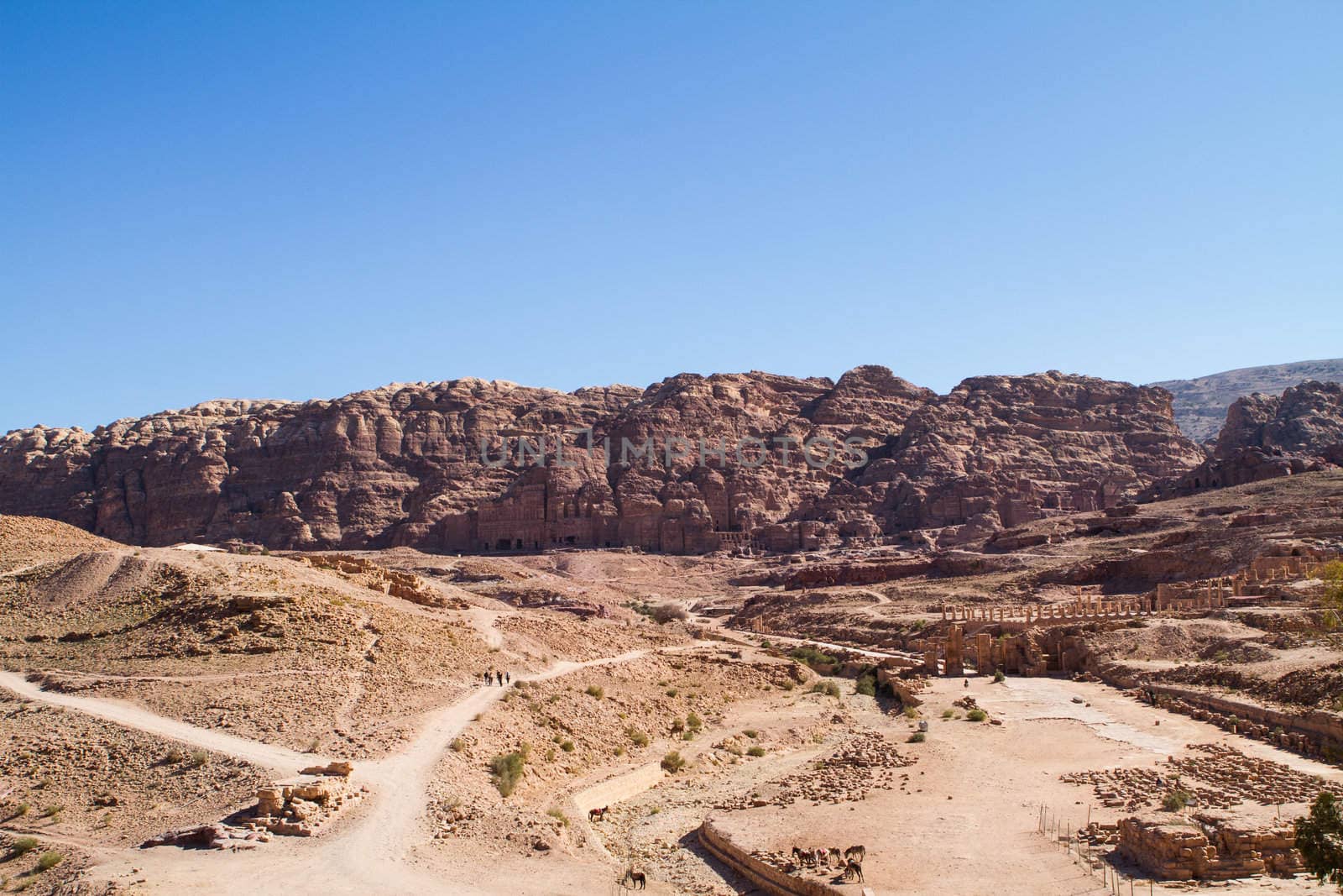 Landscape in Petra, Jordan  by thanomphong