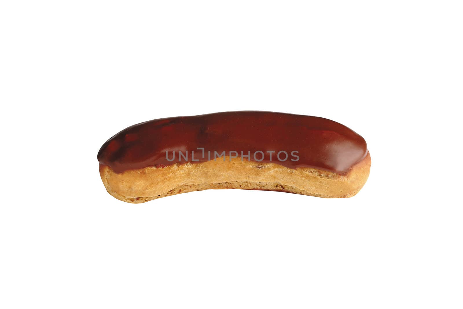 Chocolate Eclair isolated on a white background