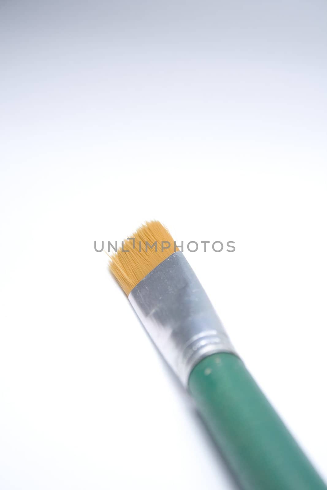 Artistic paint brush studio isolated on white background