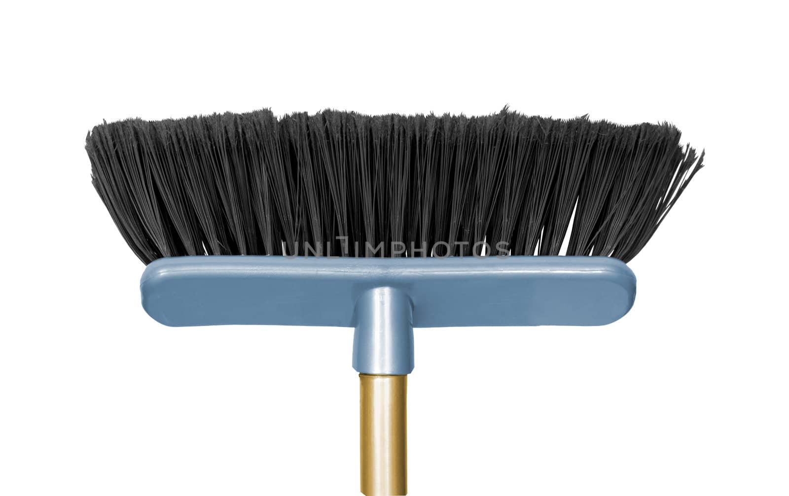 plastic broom isolated on a white background
