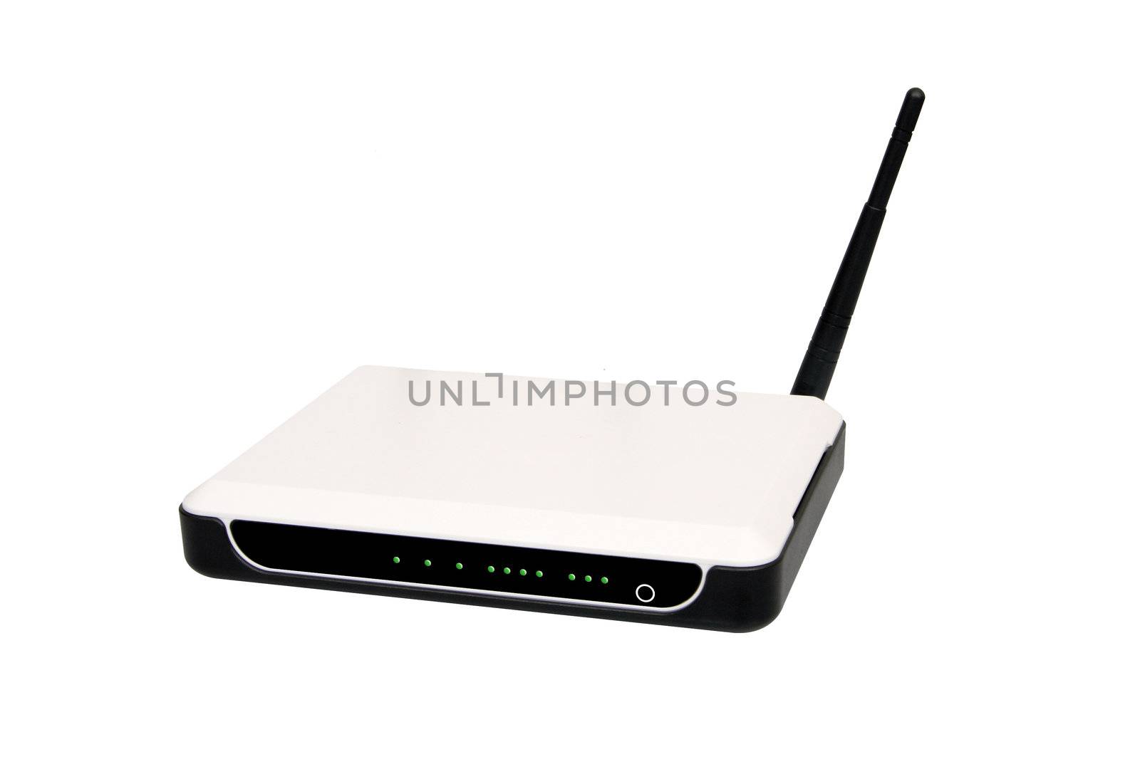 Wireless router isolated on a white background