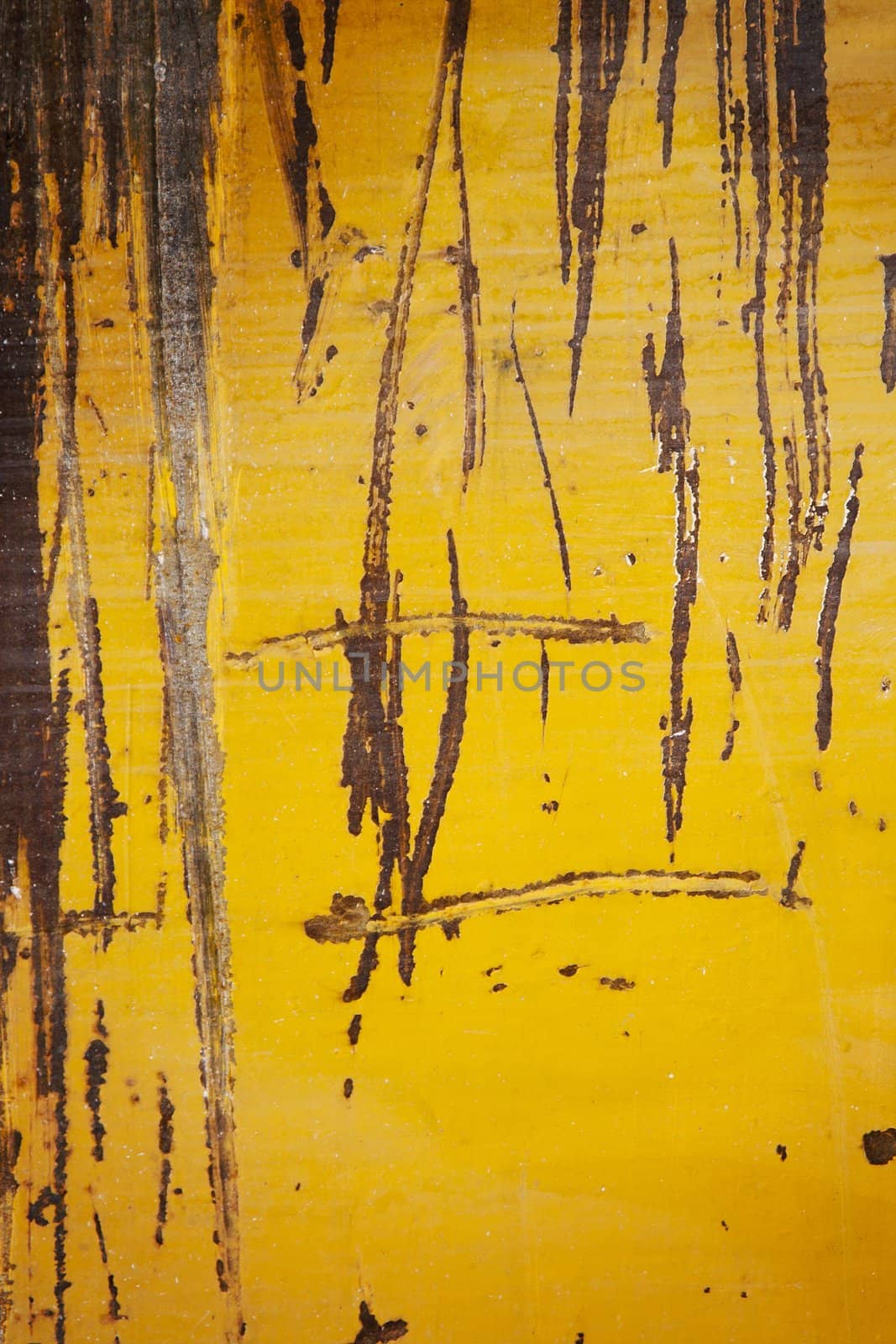 Grunge yellow metal texture or background by Lizard