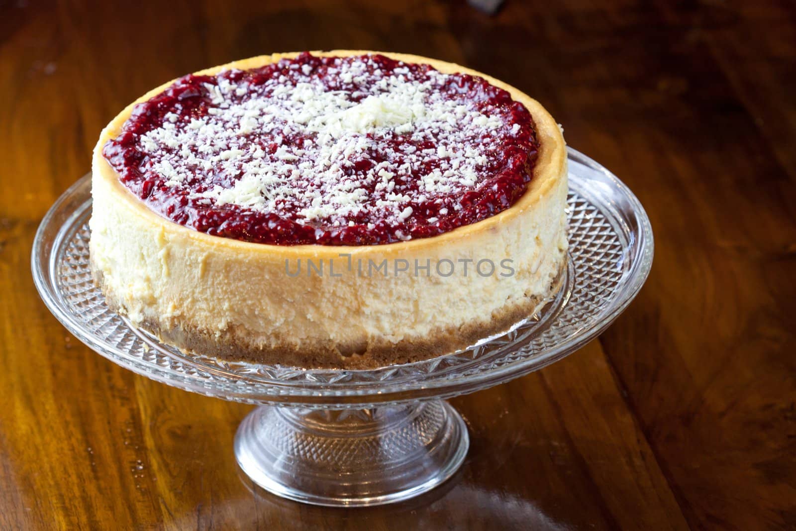 close up picture of a cheesecake on the plate