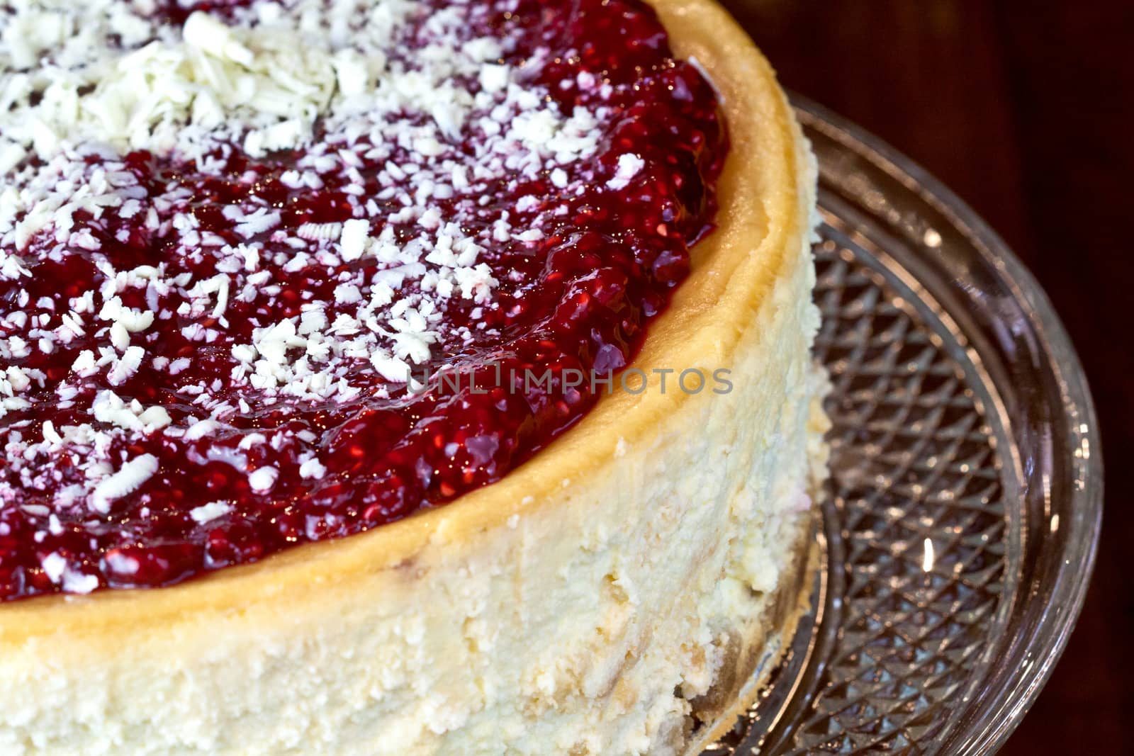 close up picture of a cheesecake on the plate