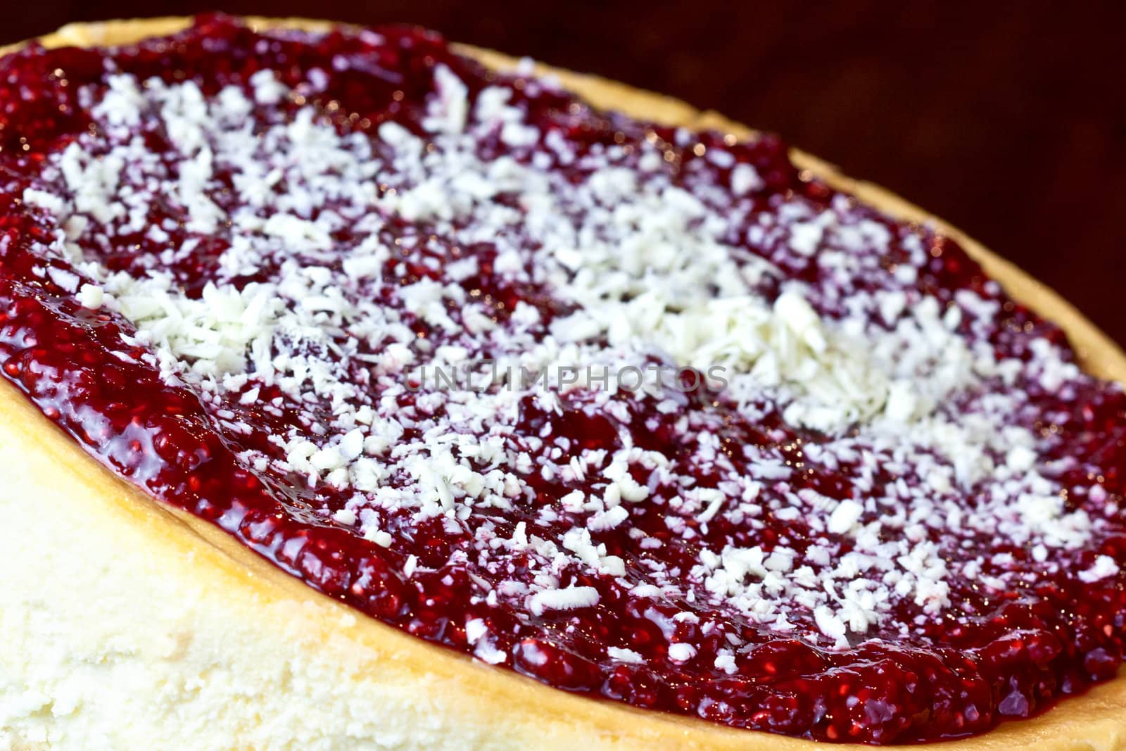 close up picture of a cheesecake on the plate