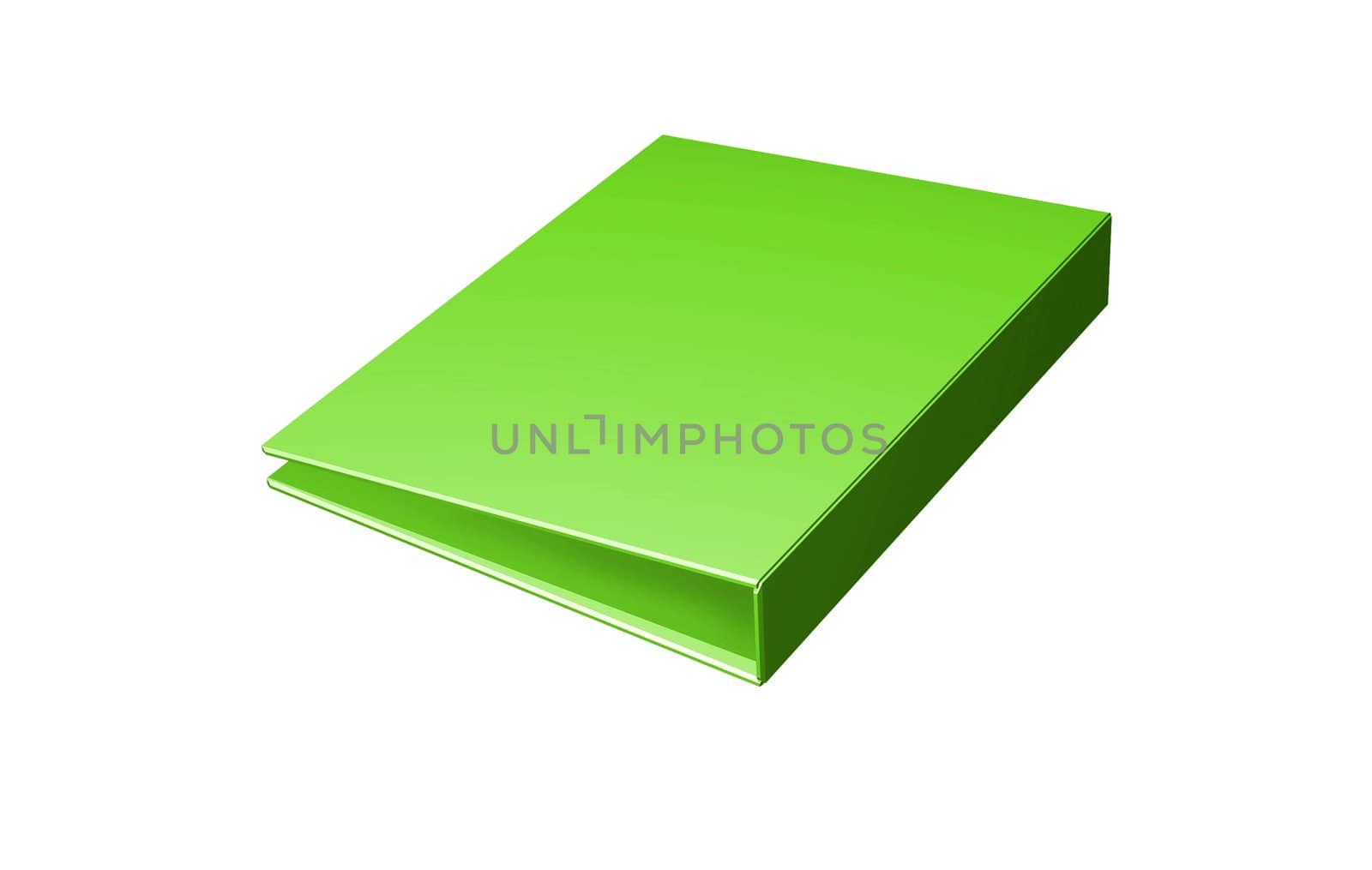 Empty green folder icon isolated on white