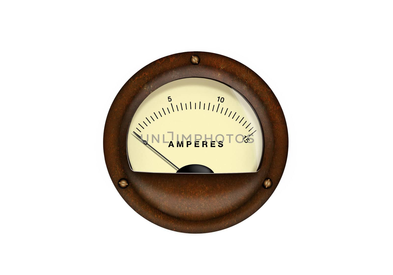 Vintage analog scale isolated on a white background