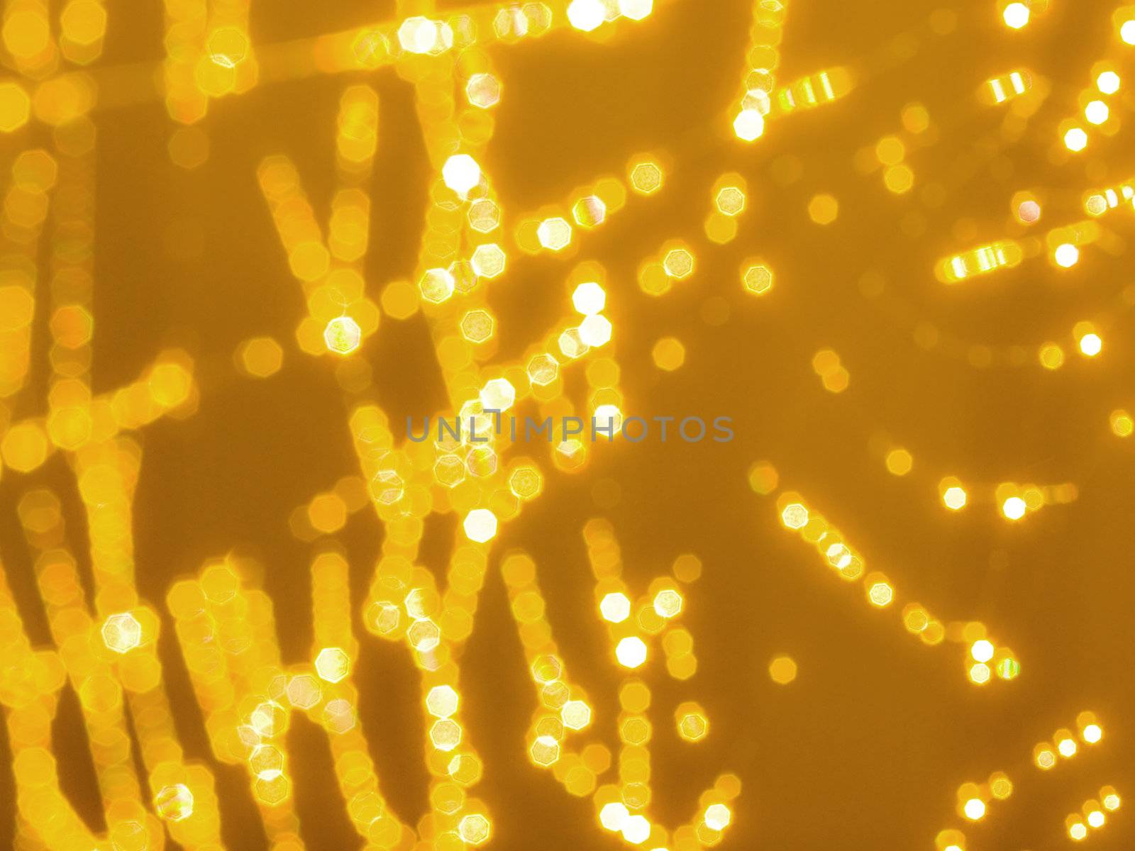 Goldtone Spider Web Abstract with Sparkling Dew Drops Selective Focus