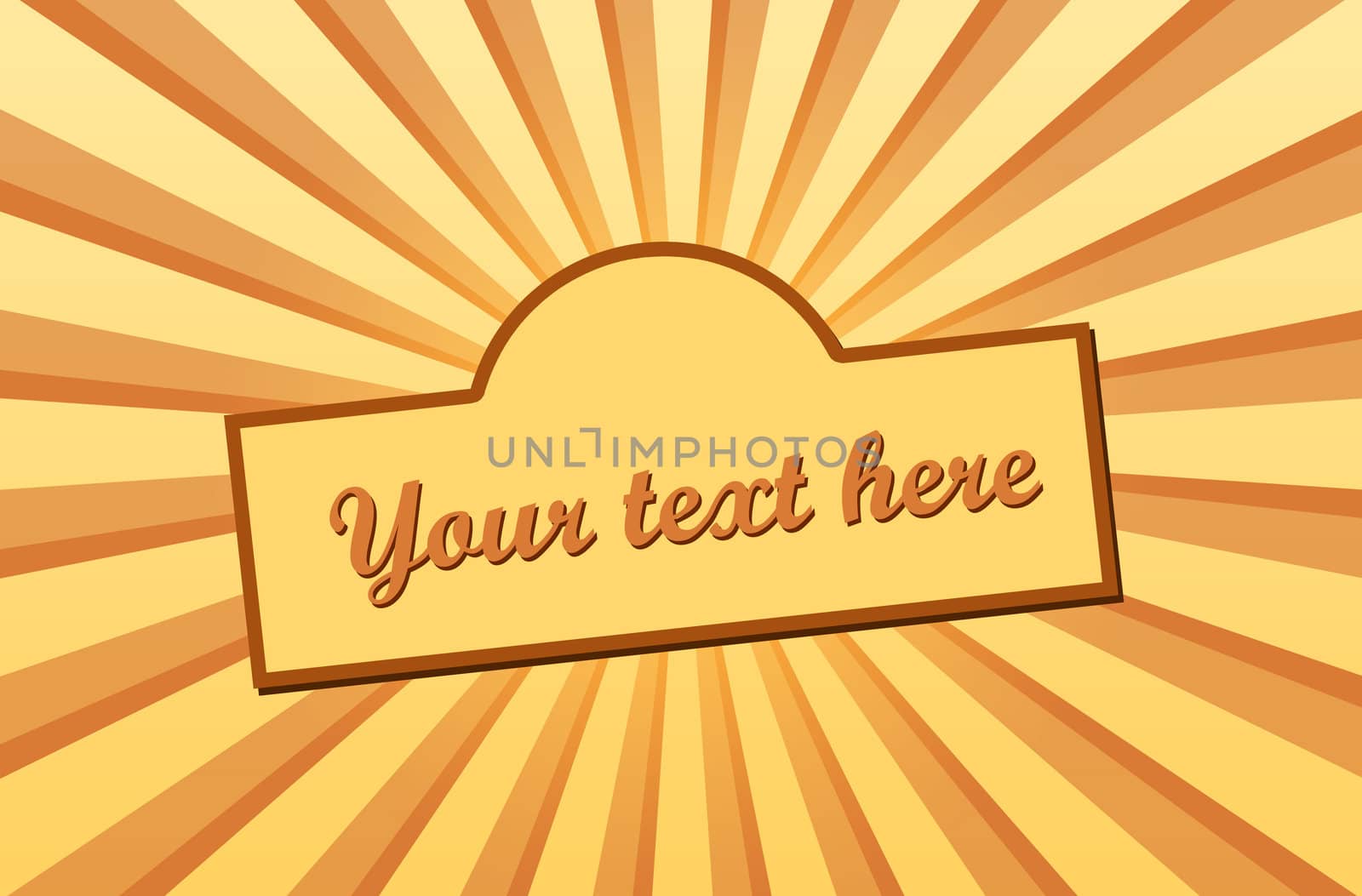 Orange background and your sample text close up