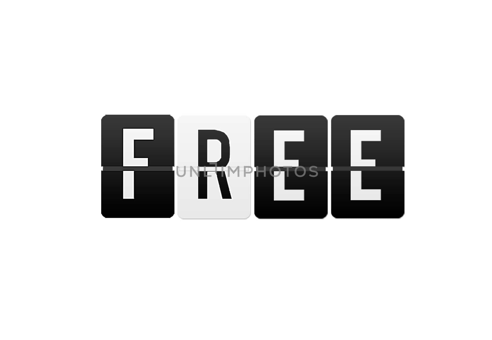 A Colourufl 3d Rendered "Free" Concept Ilustration