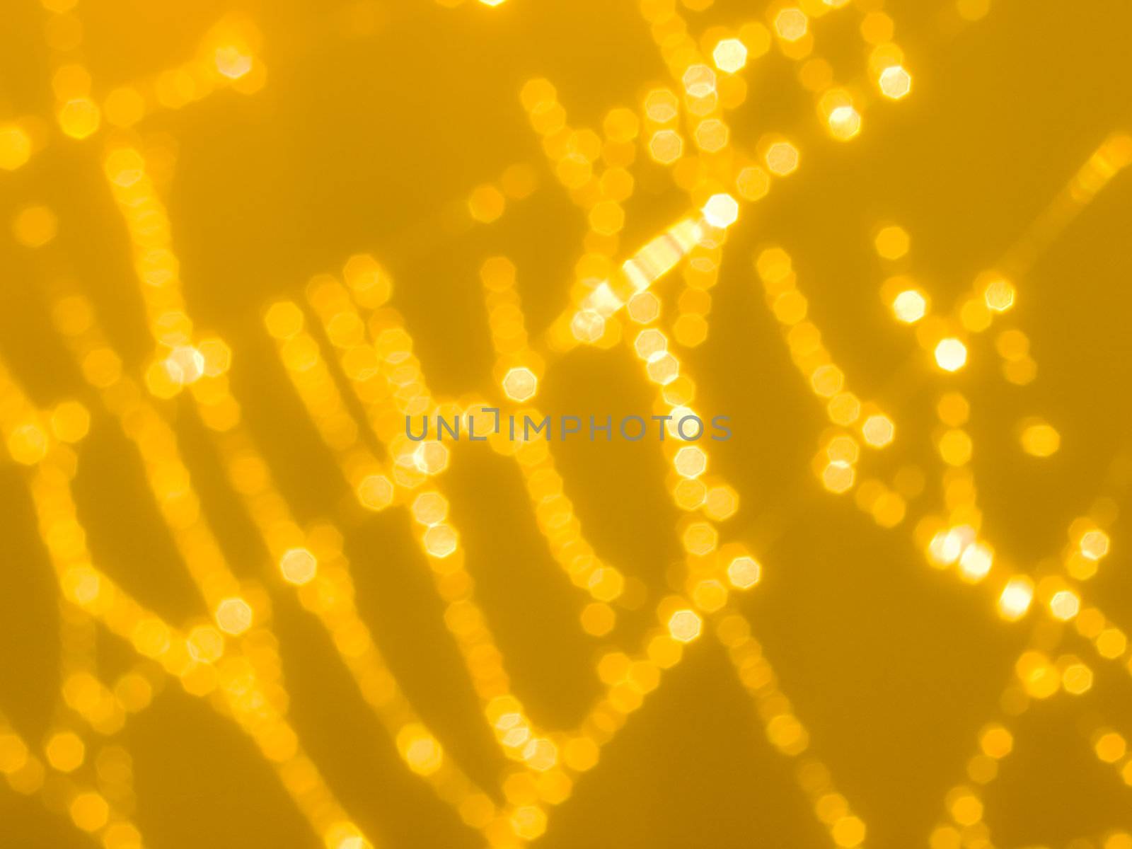 Goldtone Spider Web Abstract with Sparkling Dew Drops Selective Focus