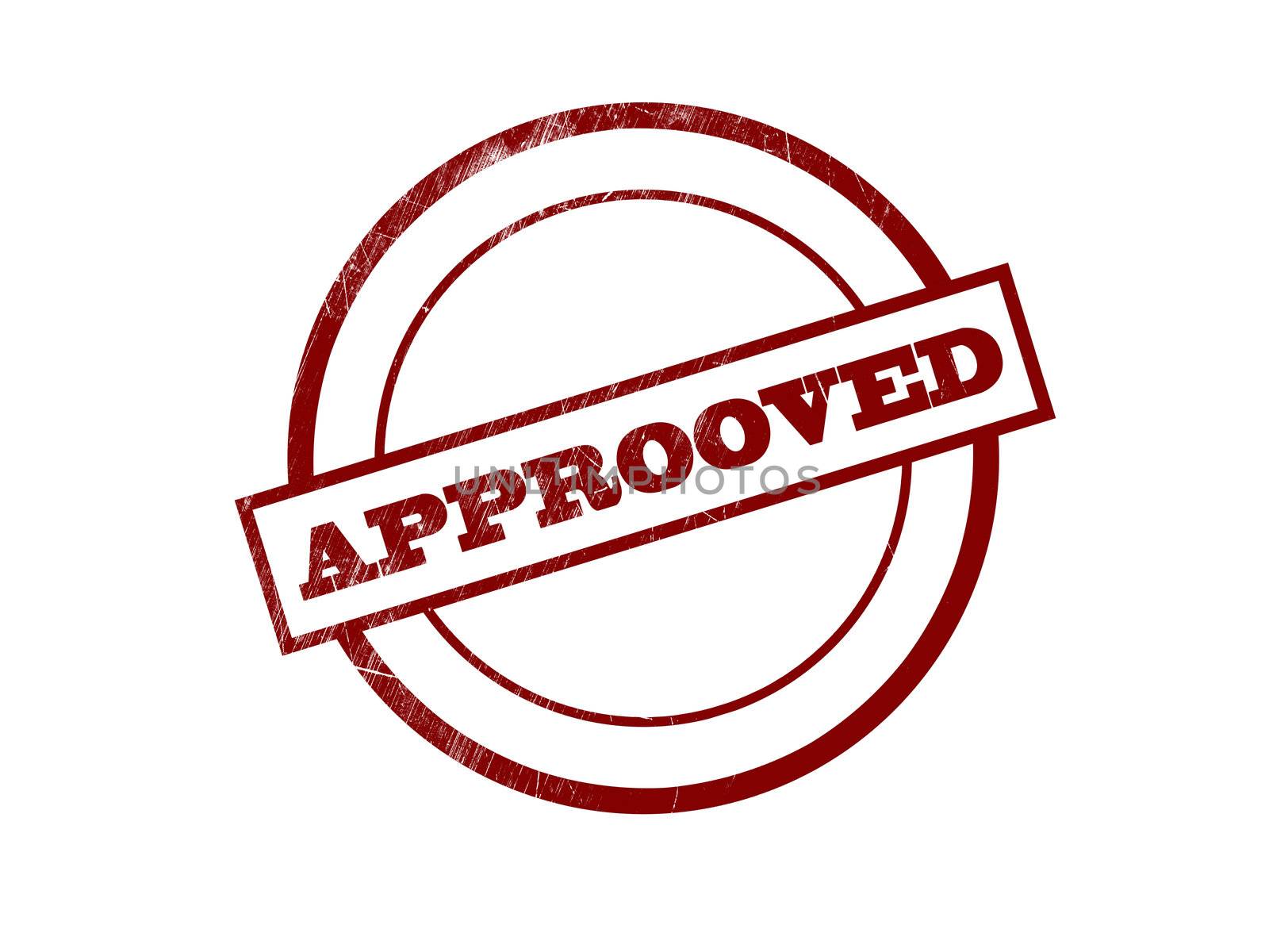 approved stamp isolated on a white background