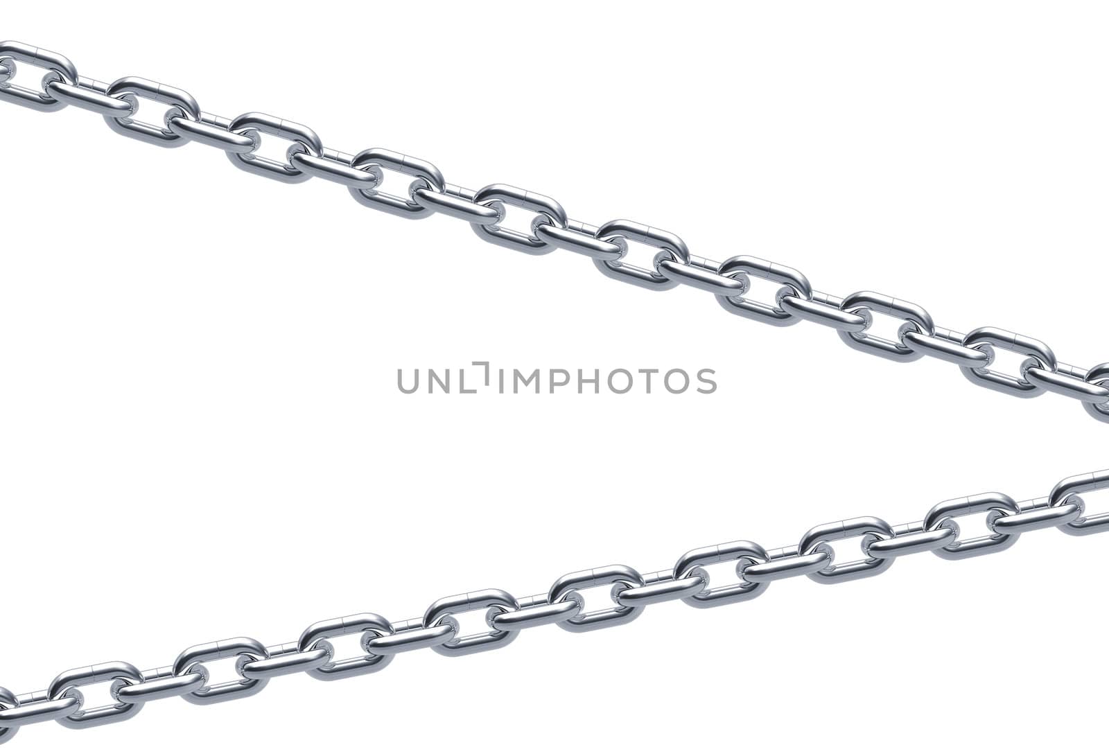 two Chains isolated on a white background