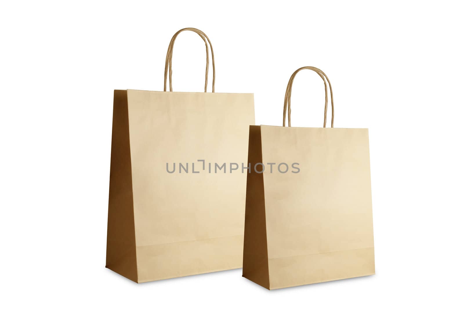 Paper bags isolated on a white background