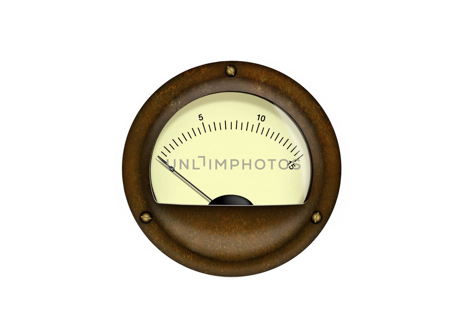 Vintage analog scale isolated on white background