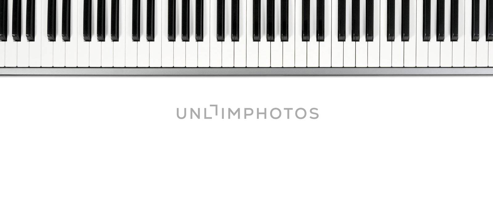 piano keyboard isolated on a white background