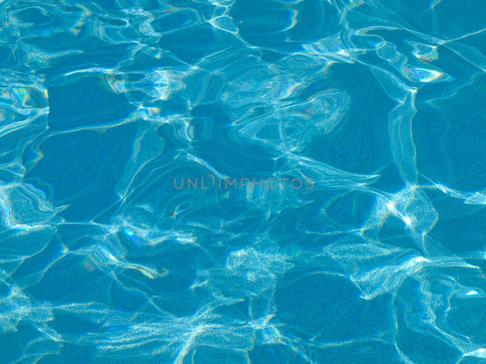 Blue Swimming Pool Water in Full Sunlight