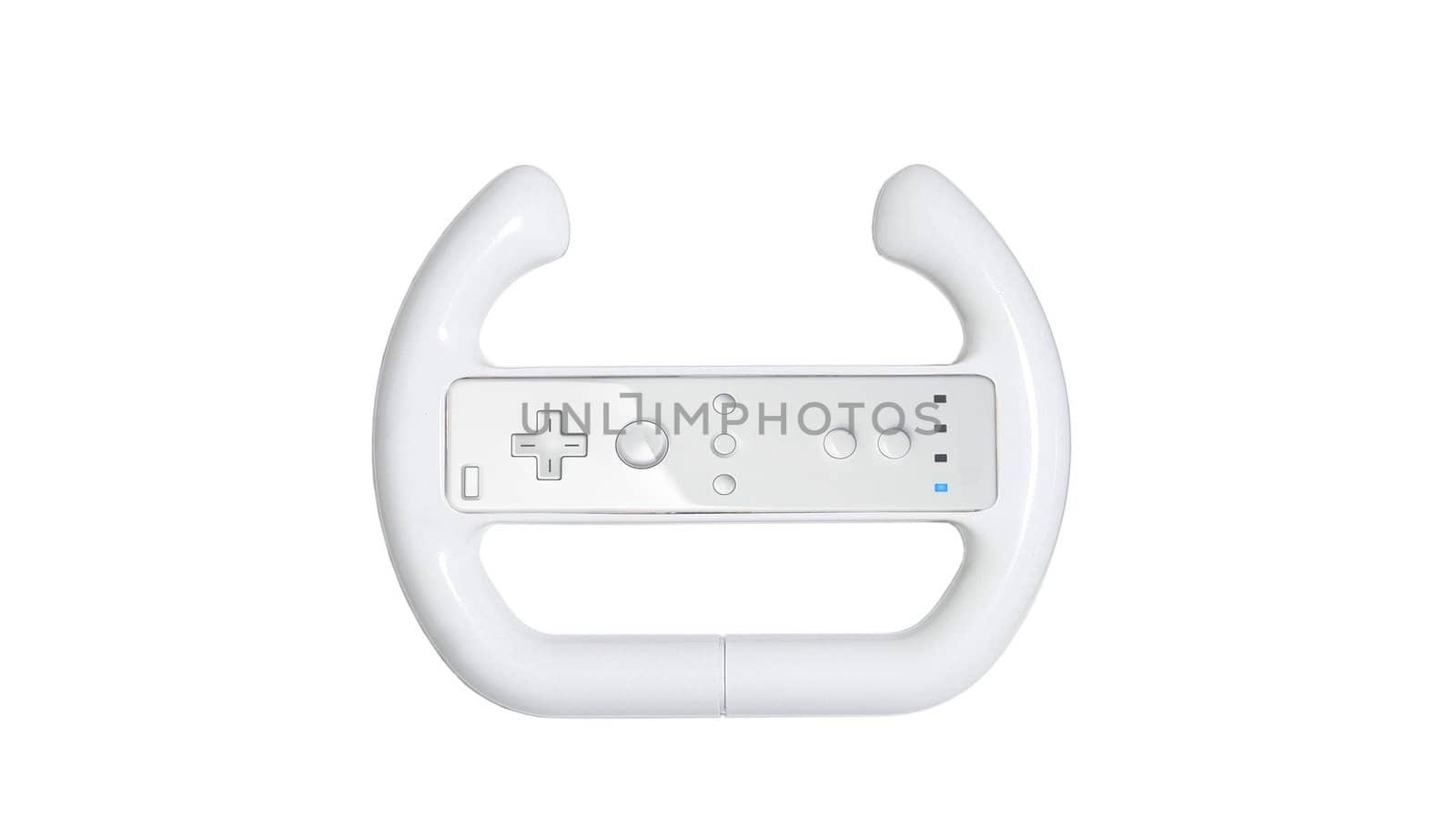 Computer steering wheel. Isolated on a white.