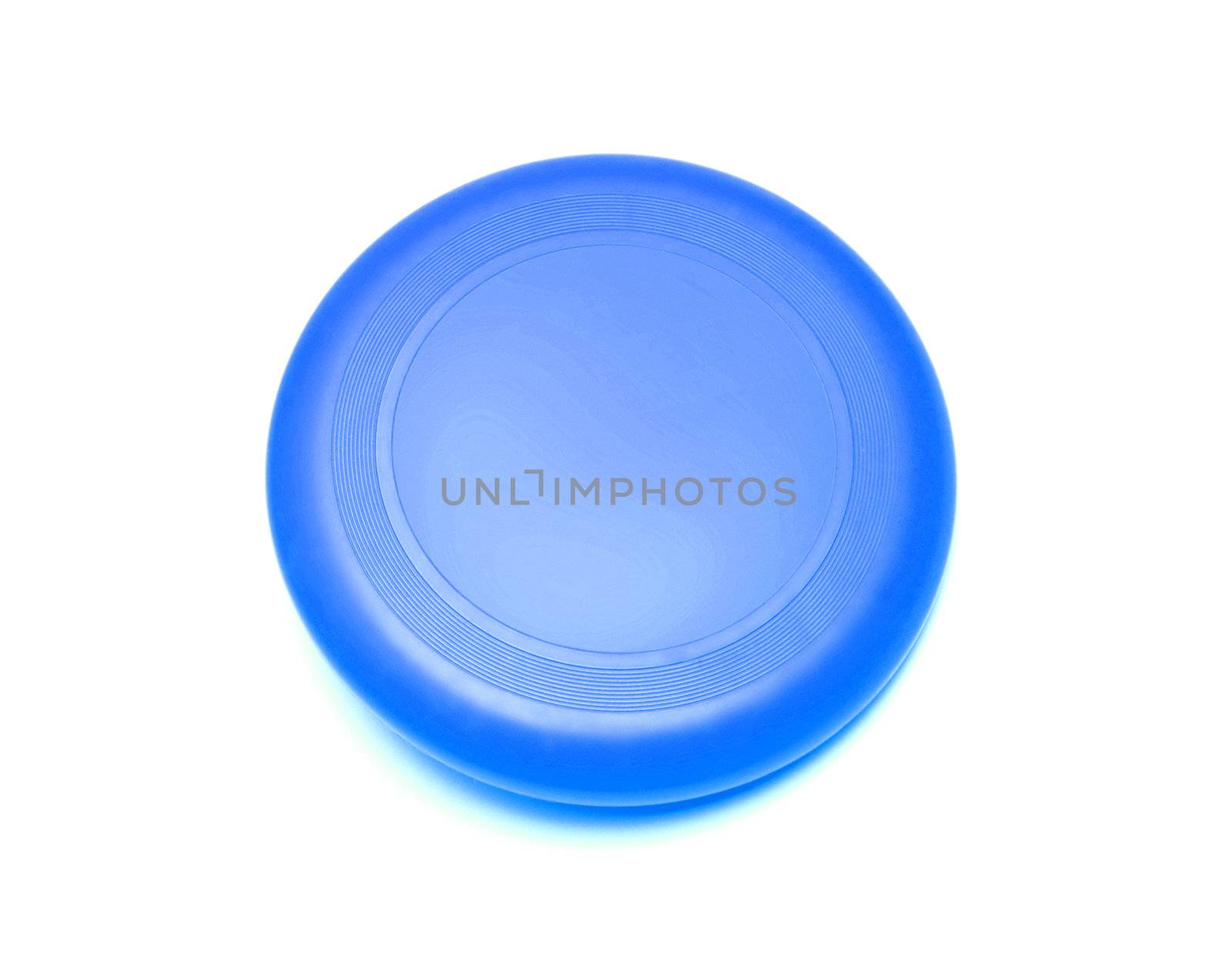blue plate isolated on a white background
