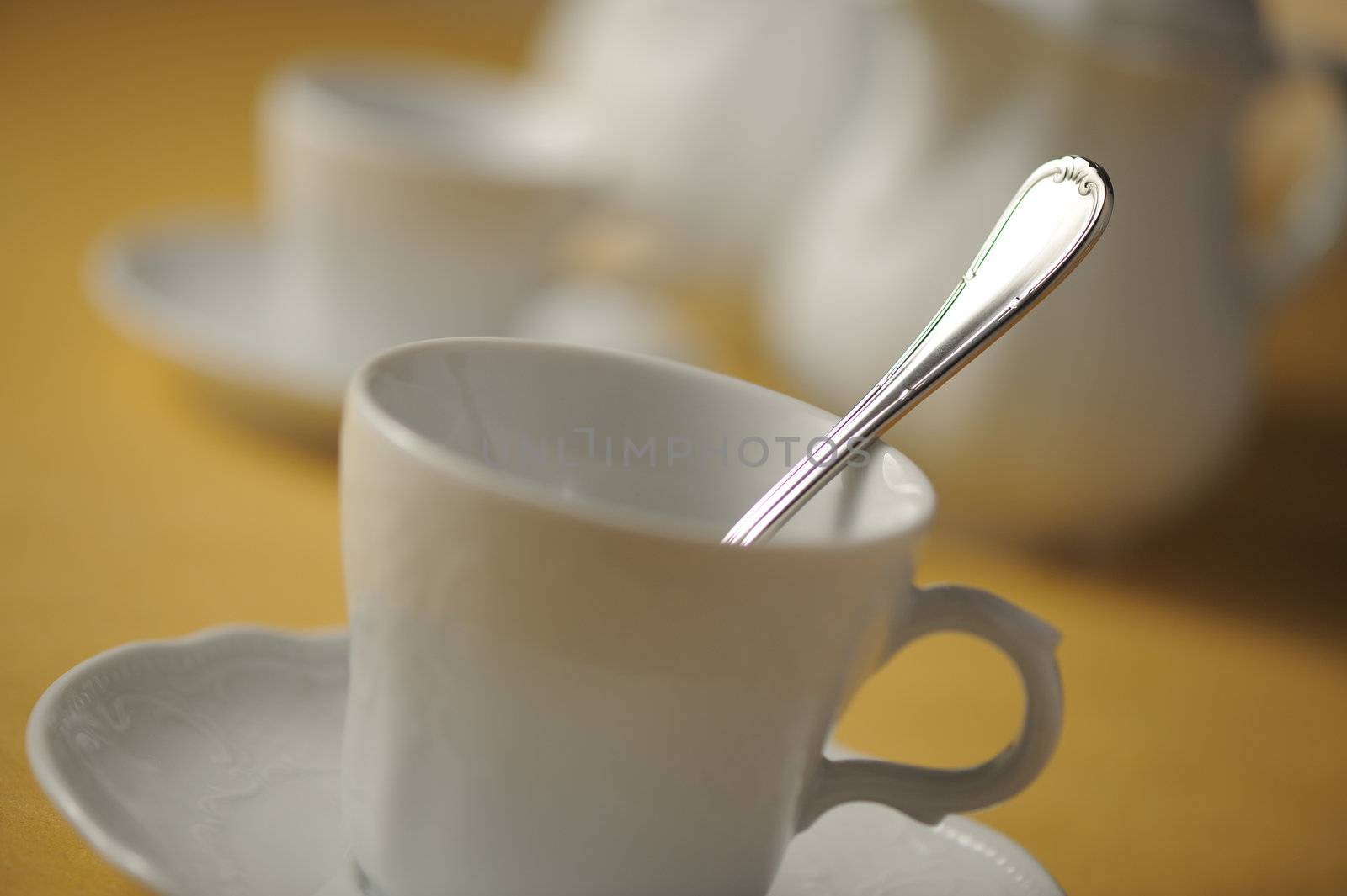cup of tea  on table, close up, shallow dof by stokkete