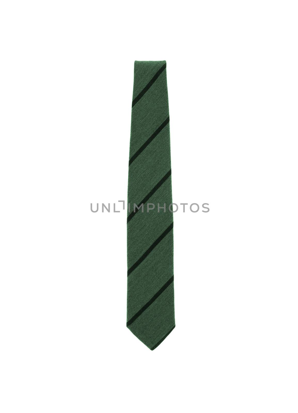 checkered tie close up on white background