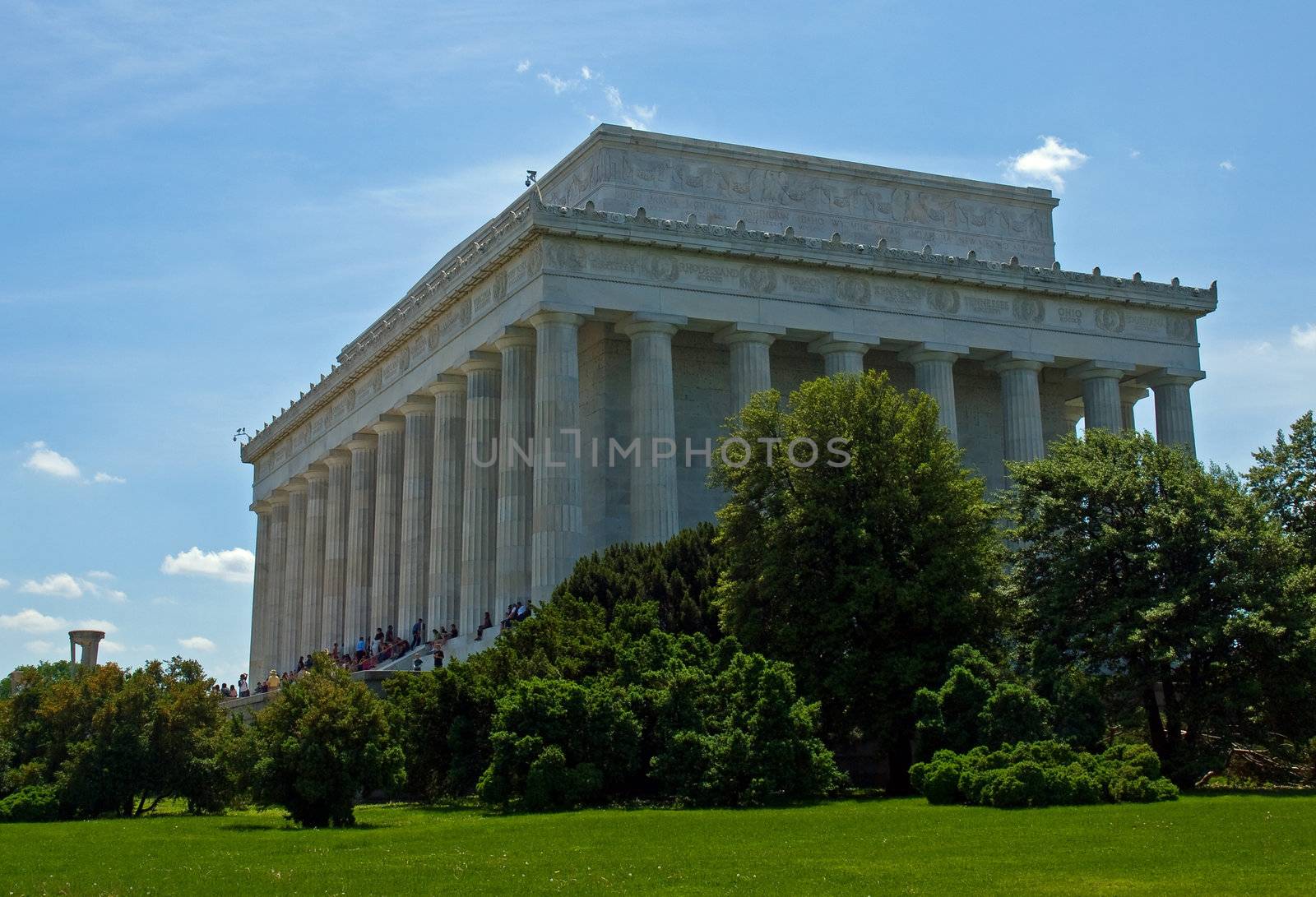 The Lincoln Memorial in Washington DC with Lots of Visitors