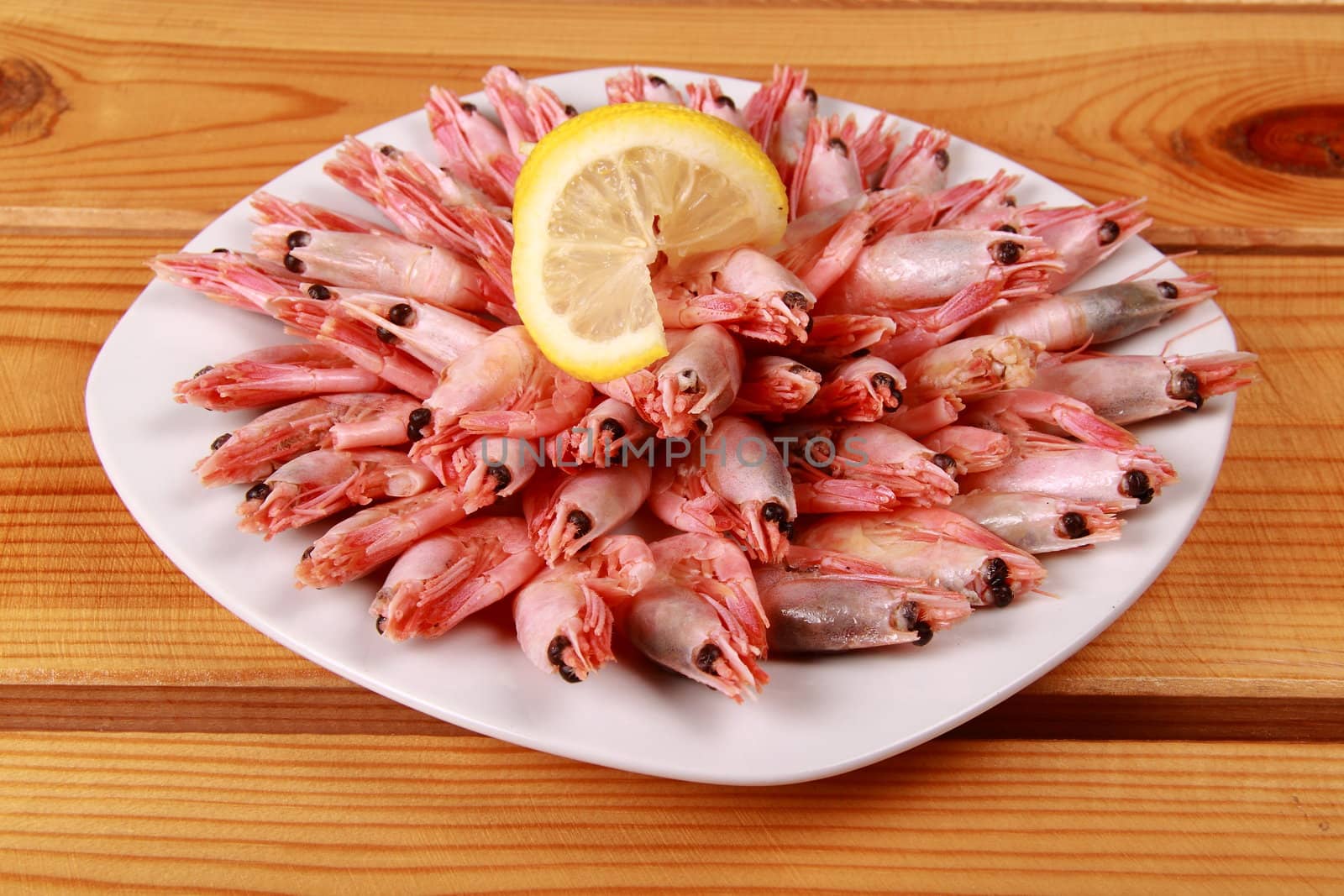 seafood shrimp bake in white plate for you