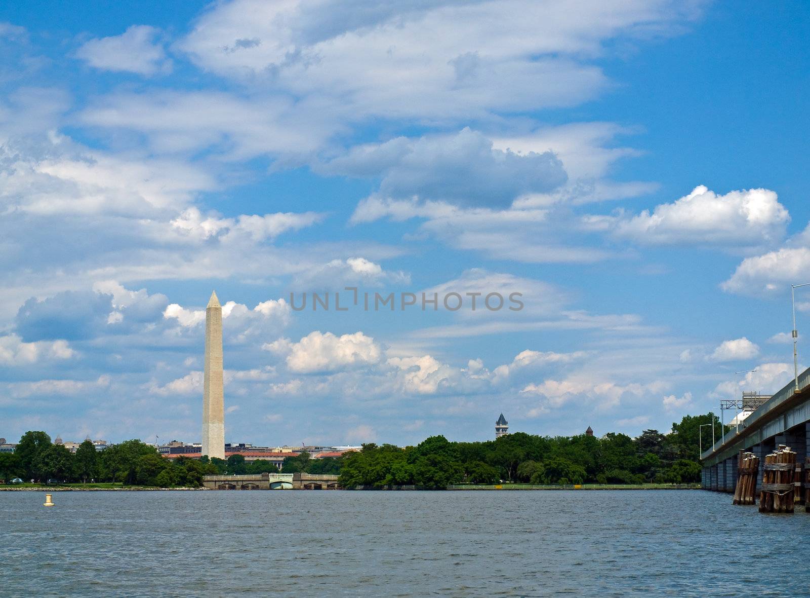 The Washington Monument in Washington DC as Seen from the Potomac River