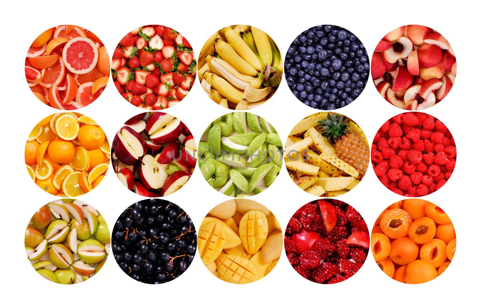 Collection of fruits for backgrounds